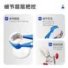 Pinza universal de laboratorio, pinza para tubo de vidrio con recubrimiento blanco, pinza de cuatro garras de acero inoxidable, pinza para tubo de condensador, pequeña, mediana, grande