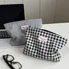 Bolsa de Armazenamento Nicho com Estampa Xadrez Simples Bolsa de Maquiagem Bolsa para Batom Bolsa de Menina Bolsa de Higiene Pessoal Bolsa Interna