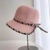 Chapéu de pescador fino com alça fina e laço, color block, estilo japonês, para mulheres, chapéu de malha respirável versátil de verão, chapéu bucket com proteção solar, moderno