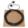 Pulsera con cordón de cuentas de ojo de tigre de temu para hombre 2023 nueva retro simple mate cuentas de 8 mm pulsera tejida