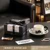 Conjunto de Xícara e Pires para Café em Cerâmica com Design Criativo Único, Xícara para Chá da Tarde, Xícara para Café Latte Art, Presente Prático