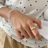 Anillo geométrico ondulado con diseño de gota de agua, sencillo y combinable, para mujer, con diseño de revista japonesa Ins Jewelry.