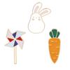 Accesorios estilo coreano lindo creativo Broche de conejo y zanahoria moda versátil Pin de molino de viento insignia de dibujos animados