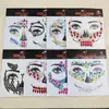 Venta Caliente Transfronteriza Serie de Halloween Pegatinas Faciales de Diamante Accesorios de Decoración de Rostro de Fantasma Pegatinas Faciales de Calavera para Actuación en Escenario