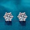 Explosiones de comercio exterior transfronterizo Aretes de moissanita color D plata de ley 925 vive simple moda aretes Joker suministro directo de fábrica