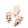 8 Colores 15*29mm Gatito Popular DIY Resina Creativo Artificial Gato Joyería Colgante Llavero Equipaje