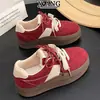 Couro Genuíno Super Macio Solado Grosso Sapatos de Treino Alemães Sapatos Femininos 2026 Outono Inverno Novos Estudantes Versátil Casual Sapatos Esportivos Sapatos de Pão