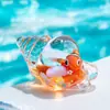 Criativo Novo Pequeno Ornamento de Garrafa de Areia Movediça Infundido com Óleo de Concha Acrílico Chaveiro Acessórios Pingentes de Bolsa Atacado