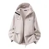 Chaqueta Softshell Funcional Cálida Cortavientos Transpirable Cómoda Ropa Exterior para Montañismo al Aire Libre para Hombre