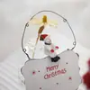 Mini ferro transfronteiriço novo cartão de Natal Merry Christmas listando decorações de Natal pendente de porta pendente de árvore layout props