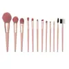 Set de 12 Brochas de Maquillaje de Fibra Ultrasuave, Brocha para Polvos para Niña, Pincel para Ojos, Disponible Exclusivamente para Ventas Transfronterizas