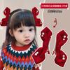Festivo Rojo Año Nuevo clip para el cabello de niña Princesa cabeza accesorios para el cabello lazo cinta pasador clip para niña festival de mediados de otoño tocado
