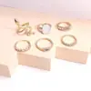 Joias Populares Europeias e Americanas Transfronteiriças, Anéis Articulados de Diamante em Forma de Cobra Modernos e Personalizados, Anéis Empilháveis de Várias Peças, Acessórios para Mãos Femininas