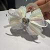 Nicho Design Rainbow Color Thin Mesh Bow Hairpin Coreano Doce Bonito Agarrar Acessórios para o Cabelo Mulheres Atacado