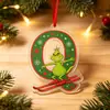 Colgante de Letra Acrílica Monstruo Peludo Verde Navideño Transfronterizo 2 Estilos Adorno de Árbol de Navidad Decoración de Regalo Festivo Transfronterizo