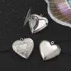 Marco de Fotos Espejo de Acero Inoxidable 316 con Forma de Corazón Joyería DIY Llavero de Corazón Colgante Puede Contener Fotos Caja de Fotos para Pareja