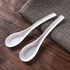 Cuchara Desechable Grande de Plástico para Gachas Cuchara para Wontons Set de Cubiertos para Llevar Cuchara con Mango Largo de 18 cm Cuchara Grande para Arroz en Bolas Sopa de Fideos de Arroz Sopa de Frijol Mungo