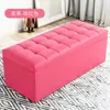 Banqueta de Almacenamiento, Sofá, Taburete para Cambiarse los Zapatos, Silla Rectangular para el Hogar para Uso en el Dormitorio, Otomana Plegable Multifuncional de Cuero