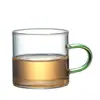 Taza de Cata de Té, Taza de Té de Vidrio de Borosilicato Alto para Oficina para Invitados, Taza de Cata de Té Maestra con Asa de Colores, Taza de Té de Seis Colores