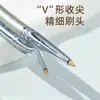 Pincel Chanfrado para Delineador Conjunto de Pincéis de Maquiagem, Pincel Pontiagudo em Ângulo Reto para Definir a Linha Inferior dos Cílios, Pincel para Detalhes, Pincel Curvo, Ferramentas de Beleza