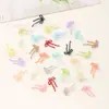 Verano Colorido Macarrón Color Aleación Pintura para Hornear Pequeño Lazo Colgante Pendientes Pulsera Llavero Accesorios