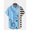 Moda Masculina Transfronteriza Tendencia Verano Camisa de Manga Corta Estilo Hawaiano Camisa Cardigan Casual Holgada Impresa en 3D