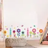 Flores de Girassol Coloridas em Desenho Animado Autocolantes de Parede Auto-adesivos para Quarto de Criança Jardim de Infância Sala de Aula Adesivos Decorativos BR0369C