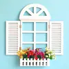 Estilo nórdico Mediterráneo caja de medidor de electricidad ventana pared Europea ventana falsa estilo falso decoración adorno decorativo madera pastoral