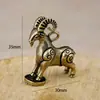 Chaveiro de Cobre Vintage Criativo e Inovador Estilo Nacional Pingente de Chave Natural Simples Fofo Animal do Zodíaco Chaveiro