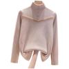 Suéter de Forro Polar de una Pieza para Mujer, Nuevo Estilo Invierno 2026, Camiseta Base Engrosada con Forro de Forro Polar, Top Cálido Elegante Ajustado para Damas