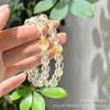 Pulsera de cristal natural con piedra blanca y cristal de limón, sencilla y moderna, cálida y práctica para enviar a amigos y novias. Productos exquisitos.