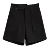 Shorts de bota irregulares de línea A para mujer 2026 otoño e invierno talla grande casual de cintura alta adelgazantes holgados de lana para usar como prenda exterior