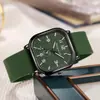 Praça do Comércio Eletrônico Transfronteiriço Concha Quadrada Relógio Masculino Criativo Personalizado Atacado Moda Retro Pulseira de Silicone Relógio de Quartzo Estudante para Homem