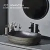 Lavabo de Encimera Artístico para Uso Doméstico, Lavabo de Cerámica, Lavabo Vintage para Patio, Balcón, Lavabo de Baño