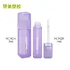 Tubo Quadrado de Parede Grossa para Gloss Labial 3ml 5ml Roxo Semitransparente Plástico Maquiagem Brilho Labial Tubo Vazio Material de Embalagem Atacado