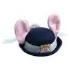 Judy Conejo Oficial de Policía cos Sombrero de Dibujos Animados Sombrero de Copa para Niños Insignia Cúpula Orejas de Conejo Paraíso Sombrero para Adulto Niño