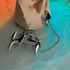 Accesorios Góticos Nuevos Europeos y Americanos Pendientes Punk de Dardos Borla de Metal Plateado Par Genial Pendientes para Mujer