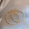 2026 Aretes de Aro Lisos Sencillos Estilo Nuevo con un Diseño Exagerado, Versátiles y Elegantes, Aretes de Lujo Ligero de Gama Alta de Nicho