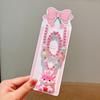 Traje de collar y pulsera luminosos para niños, lindo dragón de dibujos animados, colgante de bebé, joyería de cuentas de princesa para niña pequeña