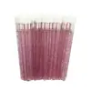 Pincel de labios de varilla de cristal desechable, pincel de labios portátil, pincel para brillo de labios, hisopo de algodón para glaseado de labios, mousse para extensiones de pestañas, palillo de limpieza