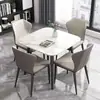 Mesa de Comedor Importada Nórdica de Piedra Sinterizada Mesa Cuadrada Pequeña Mesa Sencilla para Apartamento Pequeño Juego de Mesa y Sillas Mesa de Recepción y Negociación Mesa de Comedor para el Hogar