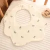 Babero de gasa de algodón puro para bebé, babero de seis capas de 360 grados para recién nacido, babero absorbente antiadherente de dibujos animados