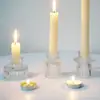 Plato volador de grano vertical de moda portavelas de vidrio para cera de doble propósito para poste accesorios para fotografía de vajilla de velas de escritorio de restaurante boda