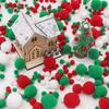 Decoração de Natal transfronteiriça acessórios de joias com bolas de lã de poliéster ornamentos criativos DIY para crianças materiais de decoração atacado