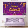 Amazon Vermelho Diwali Feliz Fundo Festival das Lanternas Indianas Fundo para Fotografia Flor Pena de Pavão Decoração de Festa