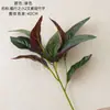Flores Artificiales Moradas Calathea Pequeñas de Crecimiento Lento con 2 Ramas, Estilo Boda Ins, Flores Falsas Transfronterizas para Decoración del Hogar, Fabricante