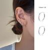 Aretes de Aro de Circonia Colorida para Mujer Lujo Ligero Uso Superpuesto Diamante Flash Color Contraste Elegantes Personalizados Arcoíris Aro para la Oreja Dormir Sin Picazón