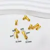 Aço Inoxidável Junta de Bambu Cintura Fina Tubo Passante Colar Pulseira Espaçadores Contas DIY Contas Soltas Acessórios Cor Polida Resistente à Descoloração Contas Espaçadoras