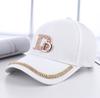 Gorra de béisbol de letras D dobles calientes para comercio exterior transfronterizo, verano, pedrería fresca, bricolaje, gorra parasol, lote al contado de fábrica