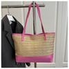 Bolsa de palha de grande capacidade feminina 2025, nova, moderna, elegante, versátil, simples, de nicho, retrô, bolsa tote feminina de alta qualidade